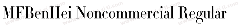 MFBenHei Noncommercial Regularttf字体转换